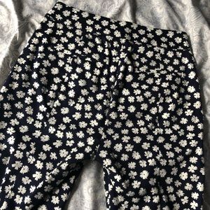 Navy Flower Pants